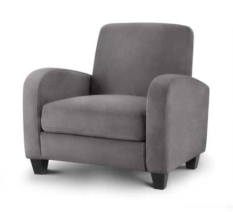 Julian Bowen Armchair Vivo Chair In Dusk Grey Chenille
