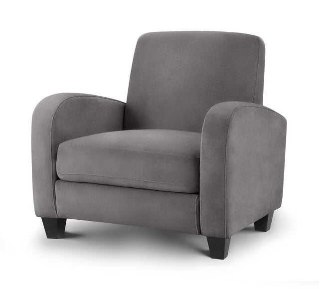 Julian Bowen Armchair Vivo Chair In Dusk Grey Chenille