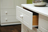 Welcome Furniture Bedside Table Warwick 2 Drawer Bedside Locker Cream and Oak WAR005