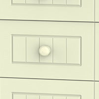 Welcome Furniture Bedside Table Cream Warwick 2 Drawer Bedside Locker Cream and Oak WAR005