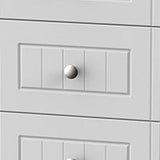Welcome Furniture Bedside Table Grey Warwick 2 Drawer Bedside Locker Cream and Oak WAR005