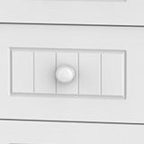 Welcome Furniture Bedside Table White Warwick 2 Drawer Bedside Locker Cream and Oak WAR005
