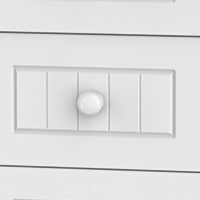 Welcome Furniture Bedside Table White Warwick 2 Drawer Bedside Locker Cream and Oak WAR005