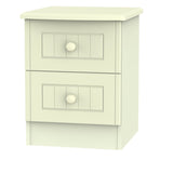 Welcome Furniture Bedside Table Warwick 2 Drawer Bedside Locker Cream WAR005