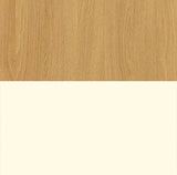 Welcome Furniture Bedside Table DefaultTitle / Cream and Oak Warwick 2 Drawer Bedside Locker Cream WAR005