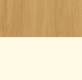 Welcome Furniture Bedside Table DefaultTitle / Cream and Oak Warwick 2 Drawer Bedside Locker Cream WAR005