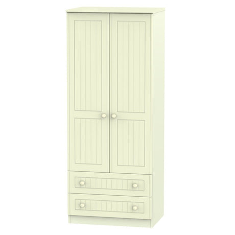 Welcome Furniture Wardrobe DefaultTitle Warwick 2ft 6in 2 Drawer Robe Cream WAR061