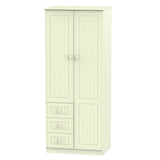 Welcome Furniture Wardrobe DefaultTitle Warwick 2ft 6in Combi Robe Cream WAR 068
