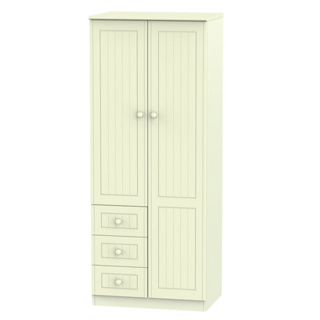 Welcome Furniture Wardrobe DefaultTitle Warwick 2ft 6in Combi Robe Cream WAR 068