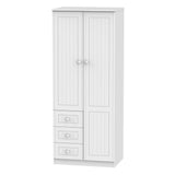 Welcome Furniture Wardrobe DefaultTitle Warwick 2ft 6in Combi Robe White WAR 068