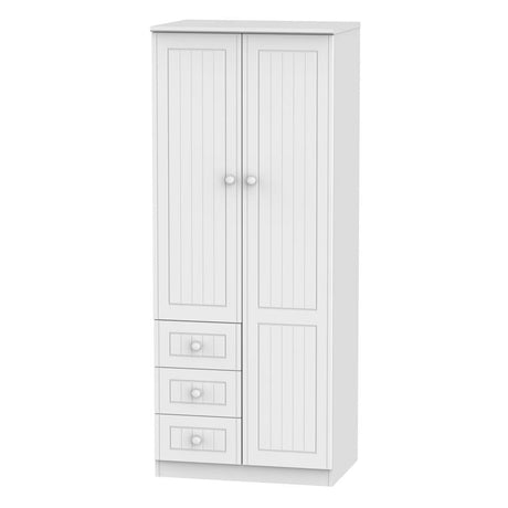 Welcome Furniture Wardrobe DefaultTitle Warwick 2ft 6in Combi Robe White WAR 068