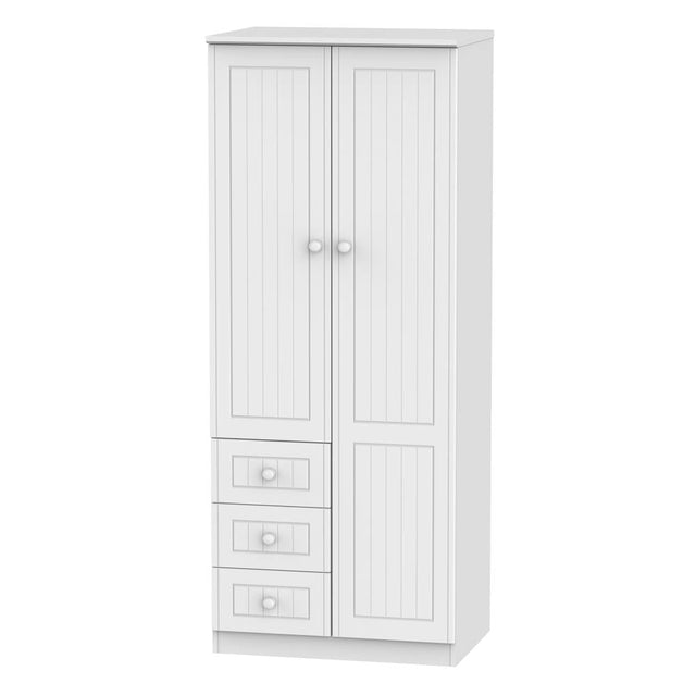 Welcome Furniture Wardrobe DefaultTitle Warwick 2ft 6in Combi Robe White WAR 068