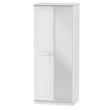 Welcome Furniture Wardrobe DefaultTitle Warwick 2ft 6in Mirror Robe White WAR057