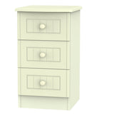 Welcome Furniture Bedside Table DefaultTitle Warwick 3 Drawer Bedside Locker Cream WAR001