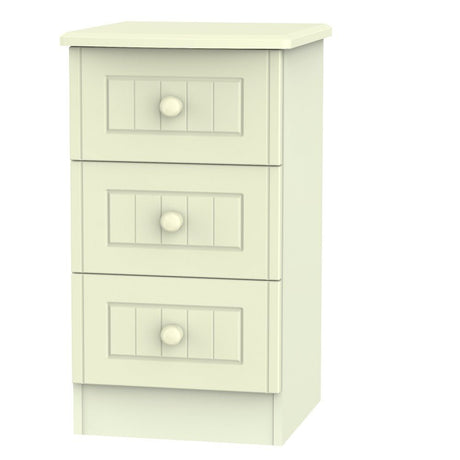 Welcome Furniture Bedside Table DefaultTitle Warwick 3 Drawer Bedside Locker Cream WAR001