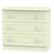 Welcome Furniture Chest of Drawers DefaultTitle Warwick 3 Drawer Chest of Drawers Cream WAR010