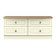 Welcome Furniture Bed Box Drawers DefaultTitle Warwick 4 Drawer Bed Box Cream and Oak WAR036