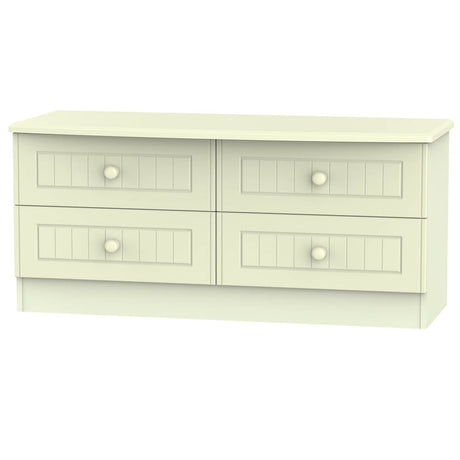 Welcome Furniture Bed Box Drawers DefaultTitle Warwick 4 Drawer Bed Box Cream WAR036