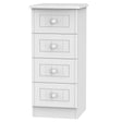 Welcome Furniture Bedside Table DefaultTitle Warwick 4 Drawer Bedside Locker White WAR002