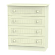 Welcome Furniture Chest of Drawers DefaultTitle Warwick 4 Drawer Chest of Drawers Cream WAR011