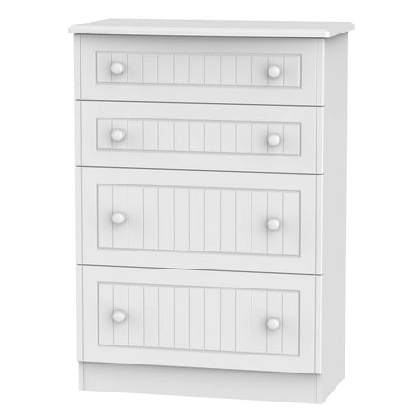 Welcome Furniture Chest of Drawers DefaultTitle Warwick 4 Drawer Deep Chest of Drawers White WAR050