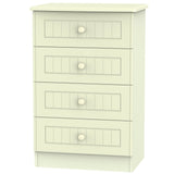 Welcome Furniture Chest of Drawers DefaultTitle Warwick 4 Drawer Midi Chest of Drawers Cream WAR008