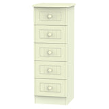 Welcome Furniture Bedside Table DefaultTitle Warwick 5 Drawer Bedside Locker Cream WAR003