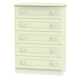 Welcome Furniture Chest of Drawers DefaultTitle Warwick 5 Drawer Chest of Drawers Cream WAR012