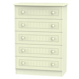 Welcome Furniture Chest of Drawers DefaultTitle Warwick 5 Drawer Chest of Drawers Cream WAR012