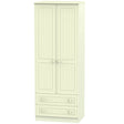 Welcome Furniture Wardrobe DefaultTitle Warwick Tall 2ft 6in 2 Drawer Wardrobe Cream WAR081