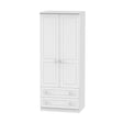 Welcome Furniture Wardrobe DefaultTitle Warwick Tall 2ft 6in 2 Drawer Wardrobe White WAR081