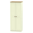 Welcome Furniture Wardrobe DefaultTitle Warwick Tall 2ft 6in Double Hanging Wardrobe Cream and Oak WAR085