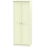 Welcome Furniture Wardrobe DefaultTitle Warwick Tall 2ft 6in Double Hanging Wardrobe Cream WAR085