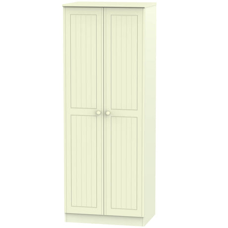 Welcome Furniture Wardrobe DefaultTitle Warwick Tall 2ft 6in Double Hanging Wardrobe Cream WAR085