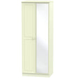 Welcome Furniture Wardrobe DefaultTitle Warwick Tall 2ft 6in Mirror Wardrobe Cream WAR087