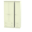 Welcome Furniture Wardrobe DefaultTitle Warwick Tall Triple 2 Drawer plus Drawer Wardrobe Cream WAR161