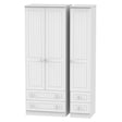 Welcome Furniture Wardrobe DefaultTitle Warwick Tall Triple 2 Drawer plus Drawer Wardrobe White WAR161
