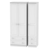 Welcome Furniture Wardrobe DefaultTitle Warwick Tall Triple 2 Drawer plus Drawer Wardrobe White WAR161