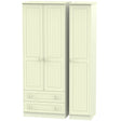 Welcome Furniture Wardrobe DefaultTitle Warwick Tall Triple 2 Drawer Wardrobe Cream WAR141
