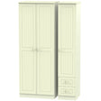 Welcome Furniture Wardrobe DefaultTitle Warwick Tall Triple Plain plus Drawer Wardrobe Cream WAR160