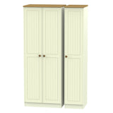 Welcome Furniture Wardrobe DefaultTitle Warwick Tall Triple Plain Wardrobe Cream and Oak WAR140
