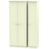 Welcome Furniture Wardrobe DefaultTitle Warwick Tall Triple Plain Wardrobe Cream WAR140