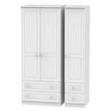 Welcome Furniture Wardrobe DefaultTitle Warwick Triple 2 Drawer plus Drawer Wardrobe White WAR151
