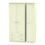 Welcome Furniture Wardrobe DefaultTitle Warwick Triple 2 Drawer Wardrobe Cream WAR131