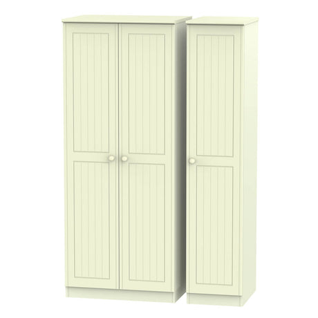 Welcome Furniture Wardrobe DefaultTitle Warwick Triple Plain Wardrobe Cream WAR130