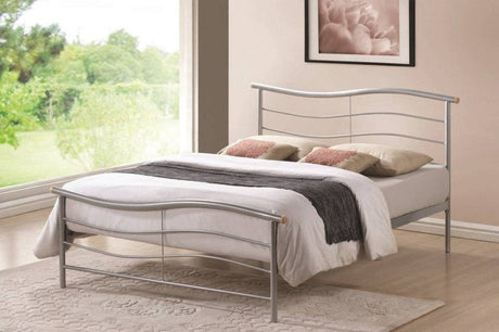 Time Living Bed Frame Waverley Silver Metal Bed Frame
