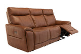 Earth Collection Sofa Suite Vintage Tan Zanetti Electric Reclining 3 + 2 + 1 Seater Sofa Set