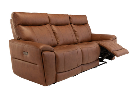 Earth Collection Sofa Suite Vintage Tan Zanetti Electric Reclining 3 + 2 + 1 Seater Sofa Set