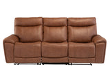 Earth Collection Reclining Sofas Tan Leather Zanetti Electric Reclining 3 Seater Sofa