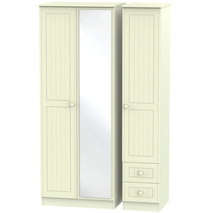 Warwick Tall Triple Mirror plus Drawer Wardrobe